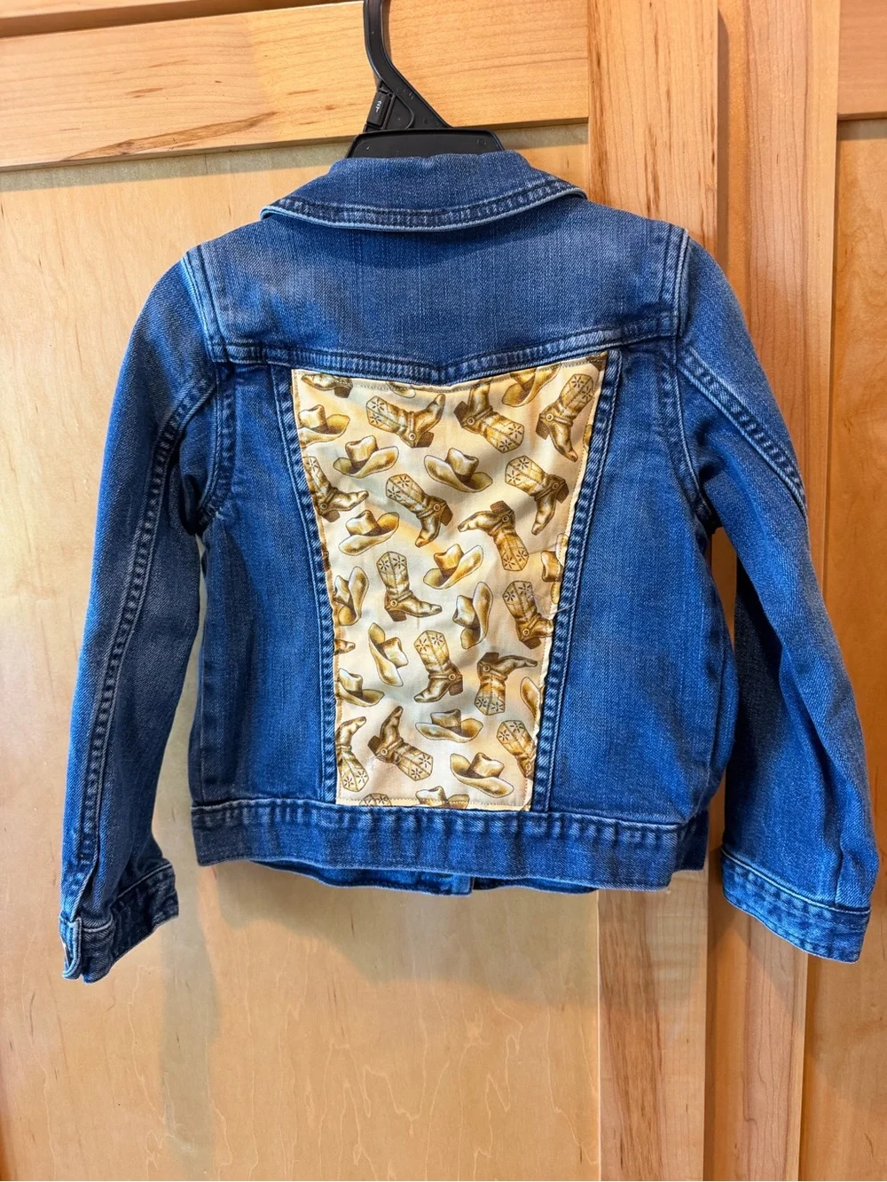 GAP Blue Denim Jacket with Yellow Cowboy Boot fabric